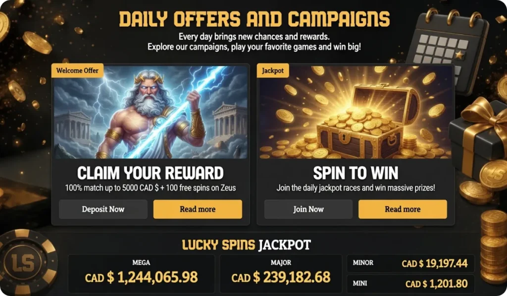 Lucky Spins Daily Perks and Promotions