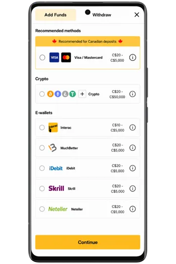 Make a deposit